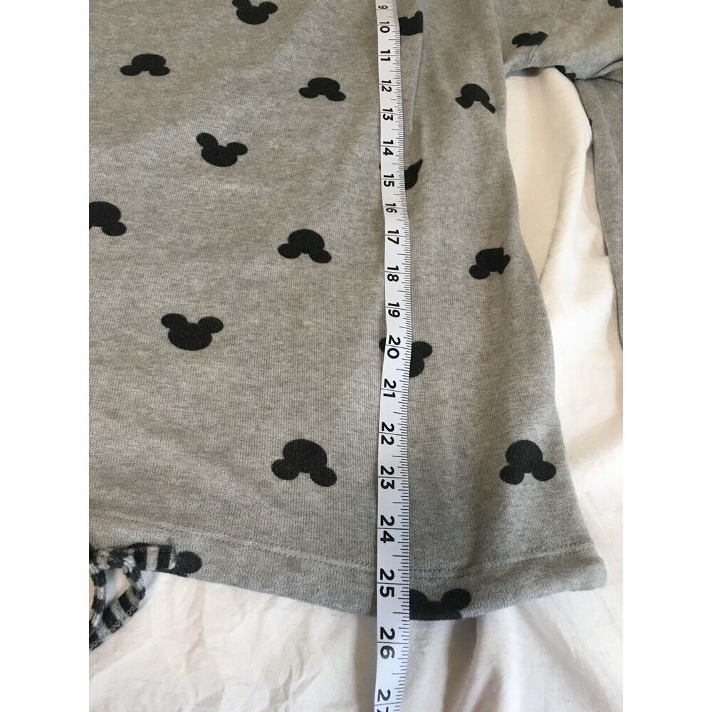 Disney Gray Sweater with Black Mickey Mouse Logos Size Small - Picture 7 of 8